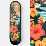 Tropical Paradise Sea Beach & Flowers Art Skateboard<br><div class="desc">Take a ride into paradise with our Tropical Paradise Sea Beach & Flowers Art skateboard,  where sun-soaked beaches and vibrant floral beauty meet on every deck. Embrace the summer vibes wherever you roll. This is another 100% Snuggle Hamster Designs.</div>