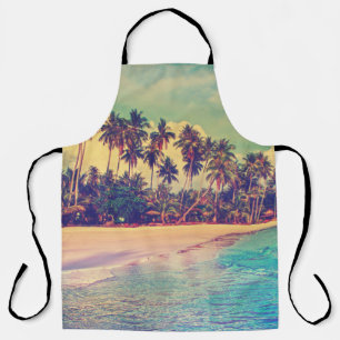 Tropical paradise: sea, hotel, beach. apron