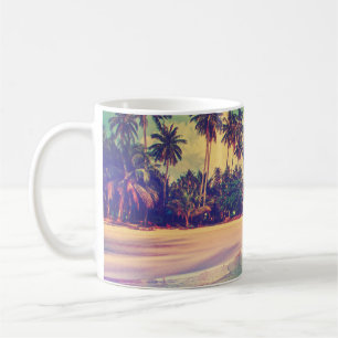 Tropical paradise: sea, hotel, beach. coffee mug
