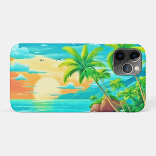 Tropical Paradise Sunset Coastline View Case-Mate iPhone Case