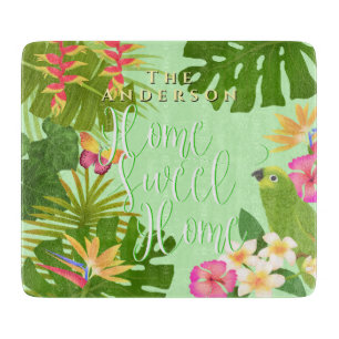 Tropical Paradise Sweet Home Cutting Board