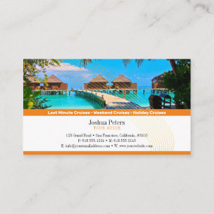 Tropical Paradise Tourism Travel Agent Business Card