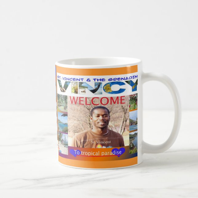 tropical paradise, vincent island coffee mug (Right)