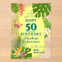 Tropical Paradise Yearly Birthday Card