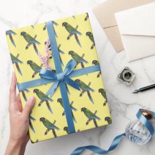 Tropical Parrot Painting for Bird or Beach Lovers Wrapping Paper