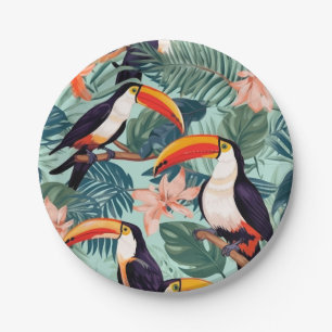 Tropical Parrot Paper Plates