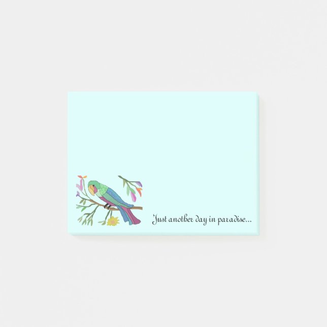 Tropical Parrot Post-it Notes (Front)