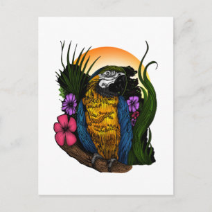 Tropical Parrot Postcard