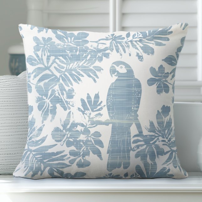 Tropical Parrot Throw Pillow (Creator Uploaded)