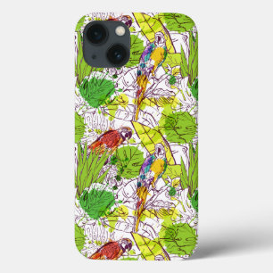 Tropical Parrots iPhone 13 Case