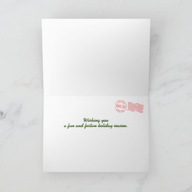 Tropical Parrots Christmas Card (Inside)