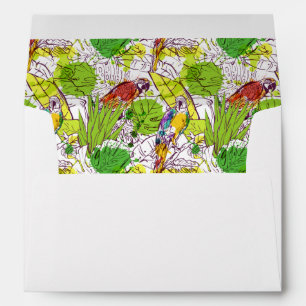 Tropical Parrots Envelope