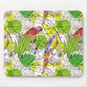 Tropical Parrots Mouse Pad