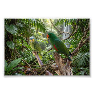 Tropical Parrots Photo Print