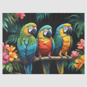 Tropical Parrots Tissue Paper