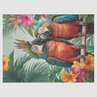 Tropical Parrots Tissue Paper