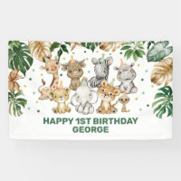 Tropical Party Animal Jungle Wild One 1st Birthday