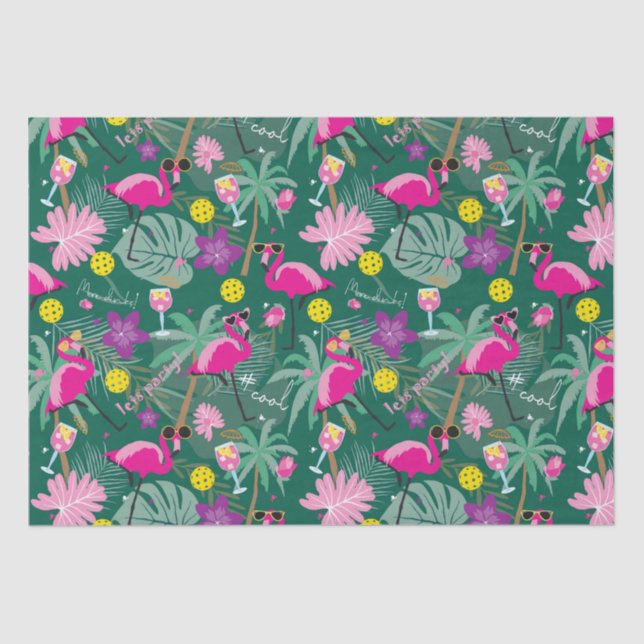 🤩Tropical party with pickleball,   Tissue Paper (Front)