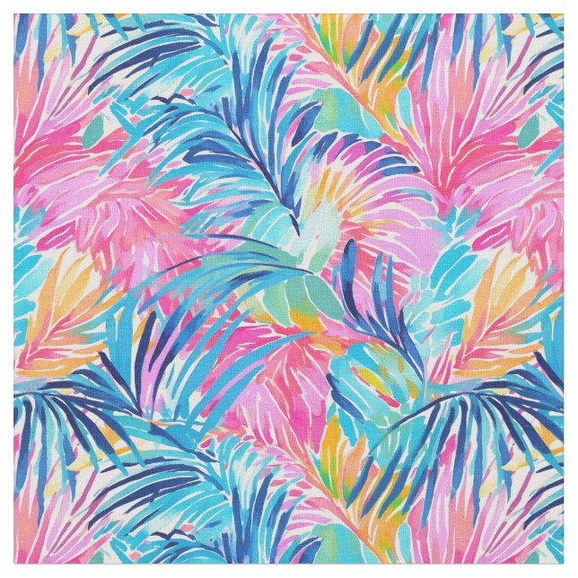 Tropical Pastel Breeze Fabric (Close Up)