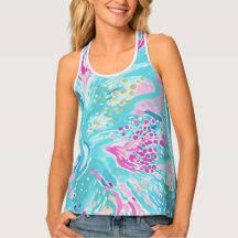 Tropical Pastel Caribbean Sea Reef Summer Resort 