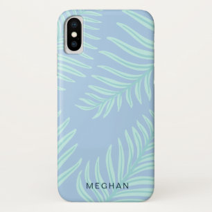 tropical pastel foliage monogram Case-Mate iPhone case