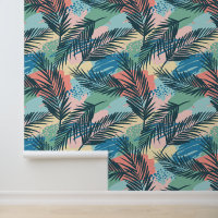 Tropical Pastel Leaf Pattern