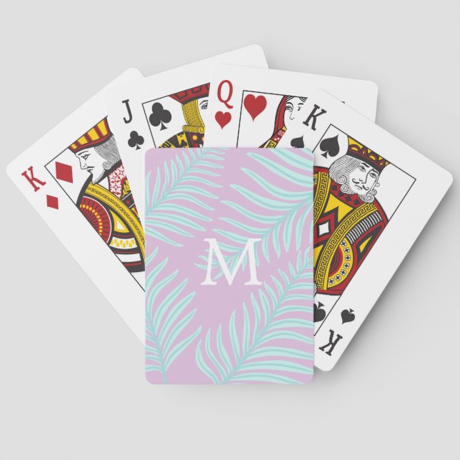 Tropical Pastel | Monogram Playing Cards (Back)
