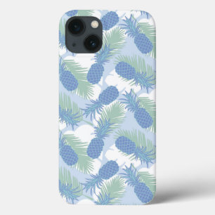 Tropical Pastel Pineapple Pattern iPhone 13 Case
