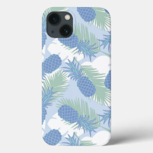Tropical Pastel Pineapple Pattern iPhone 13 Case