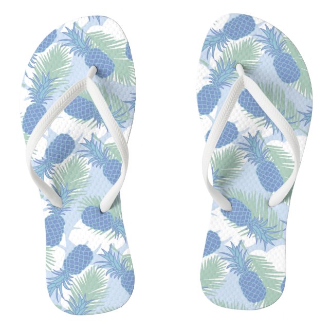Tropical Pastel Pineapple Pattern Jandals (Footbed)