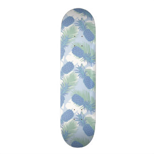Tropical Pastel Pineapple Pattern Skateboard
