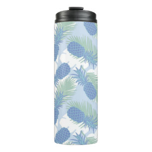 Tropical Pastel Pineapple Pattern Thermal Tumbler