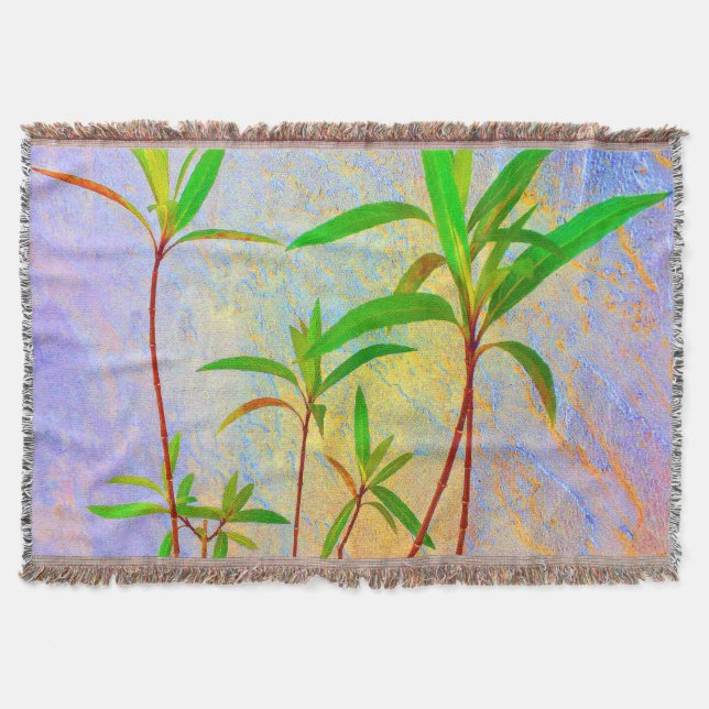 Tropical Pastel Throw Blanket (Front)
