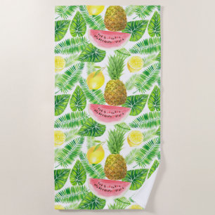 Tropical pattern beach towel