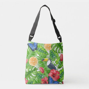 Tropical pattern crossbody bag