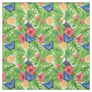 Tropical pattern fabric