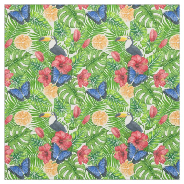 Tropical pattern fabric (Swatch)