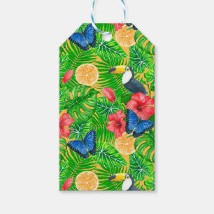 Tropical pattern gift tags