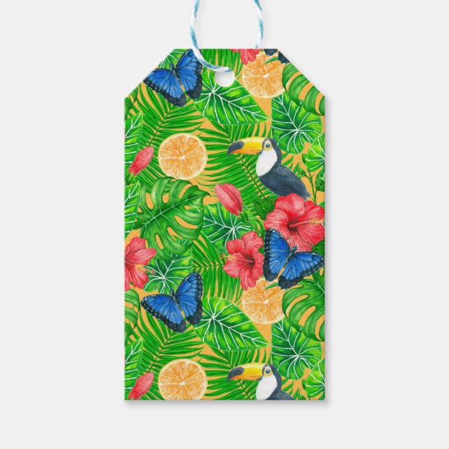 Tropical pattern gift tags (Front)