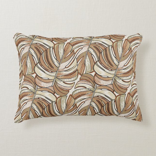 Tropical pattern. Graphic design with amazing mons Decorative Cushion (Front)