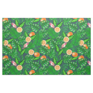 Tropical pattern, hummingbirds fabric