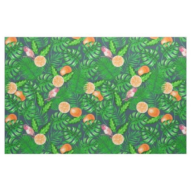 Tropical pattern, hummingbirds fabric (Fat Quarter)