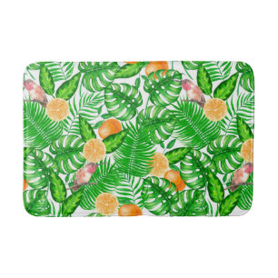Tropical pattern, hummingbirds II Bath Mat