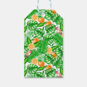 Tropical pattern, hummingbirds II Gift Tags