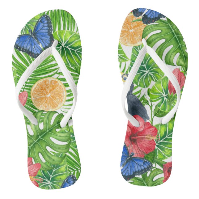 Tropical pattern jandals (Footbed)