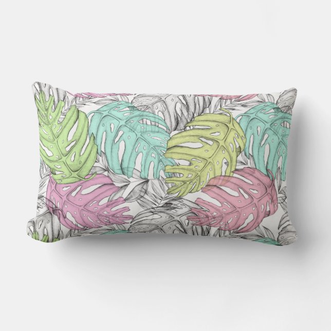Tropical Pattern Lumbar Cushion (Front)