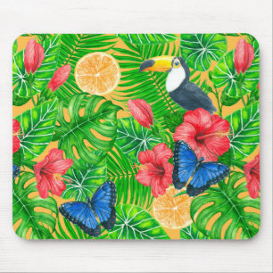 Tropical pattern mouse pad