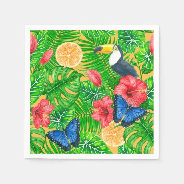 Tropical pattern napkin (Front)