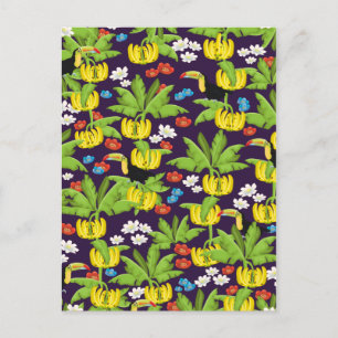 Tropical pattern postcard