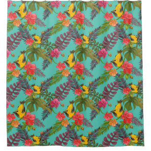 Tropical Pattern Shower Curtain
